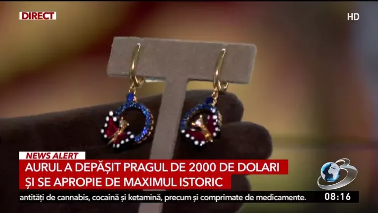 Aurul se apropie de maximul istoric: a depasit pragul de 2.000 de dolari uncia