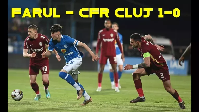Farul - CFR Cluj 1-0. Campioana a primit penalty in minutul 89, dar decizia a fost anulata cu VAR-ul