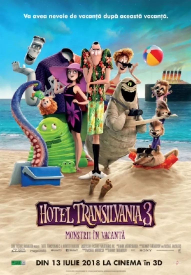 Hotel Transylvania 3: Monstrii in vacanta, 3D dublat, in cinematografele din Romania