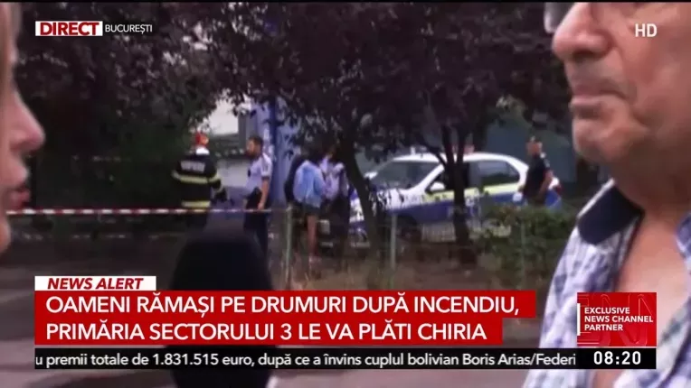 Oameni ramasi pe drumuri dupa incendiul devastator. Primaria Sectorului 3 le va plati chiria