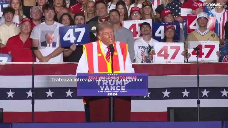 Trump imbracat ca un gunoier, dupa ce Biden i-a jignit pe alegatorii sai