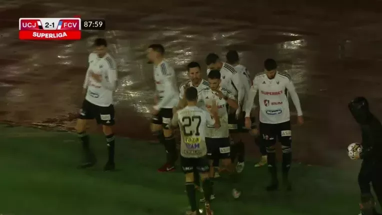 U Cluj - Voluntari 2-1. Victorie mare pentru ardeleni la revenirea lui Sabau pe banca