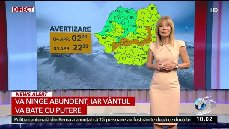 Vortex polar in Romania! Ciclonul Mathis aduce ninsori, strat consistent de zapada, viscol puternic
